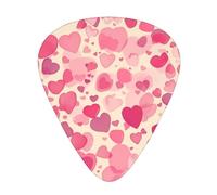 Guitar plectrums 12 pieces set Comfortable in the hand with smooth edges Three thicknesses to match pink hearts Printing