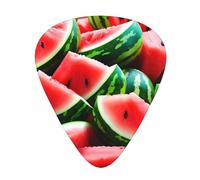 Guitar plectrums 12 pieces set Comfortable in the hand with smooth edges Three thicknesses to match Fruits Watermelon Picture