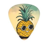 Guitar plectrums 12 pieces set Comfortable in the hand with smooth edges Three thicknesses to match Be a pineapple Prints