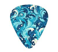 Guitar plectrums 12 pieces set Comfortable in the hand with smooth edges Three thicknesses to match sea cyan Printing