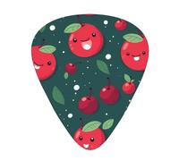 Guitar plectrums 12 pieces set Comfortable in the hand with smooth edges Three thicknesses to match cute little cherry Printing
