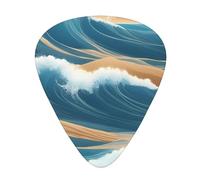 Guitar plectrums 12 pieces set Comfortable in the hand with smooth edges Three thicknesses to match Beautiful ocean waves Prints
