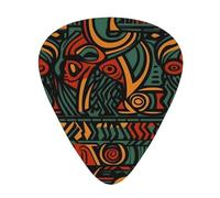 Guitar plectrums 12 pieces set Comfortable in the hand with smooth edges Three thicknesses to match african national patterns Printing