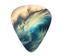 Guitar plectrums 12 pieces set Comfortable in the hand with smooth edges Three thicknesses to match beautiful ocean waves Printing