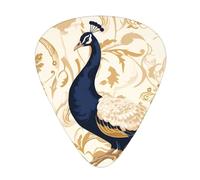 Guitar plectrums 12 pieces set Comfortable in the hand with smooth edges Three thicknesses to match beautiful peacock Printing