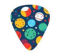 Guitar plectrums 12 pieces set Comfortable in the hand with smooth edges Three thicknesses to match pickleball balls colors pattern Printing