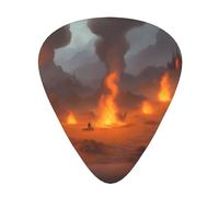 Guitar plectrums 12 pieces set Comfortable in the hand with smooth edges Three thicknesses to match burning guitar Prints