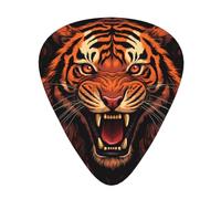 Guitar plectrums 12 pieces set Comfortable in the hand with smooth edges Three thicknesses to match orange tiger leopard Printing