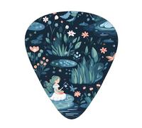 Guitar plectrums 12 pieces set Comfortable in the hand with smooth edges Three thicknesses to match lake fairy Printing