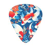 Guitar plectrums 12 pieces set Comfortable in the hand with smooth edges Three thicknesses to match safflower flying fish Printing