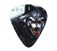 Guitar plectrums 12 pieces set Comfortable in the hand with smooth edges Three thicknesses to match Werewolf HD Prints