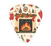 Guitar plectrums 12 pieces set Comfortable in the hand with smooth edges Three thicknesses to match xmas eve fireplace gifts& red socks Printing