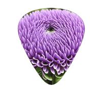Guitar plectrums 12 pieces set Comfortable in the hand with smooth edges Three thicknesses to match Wild ChrysanthemumJuHua Purple Prints