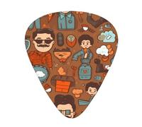 Guitar plectrums 12 pieces set Comfortable in the hand with smooth edges Three thicknesses to match fathers day love dad Printing