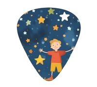 Guitar plectrums 12 pieces set Comfortable in the hand with smooth edges Three thicknesses to match Stars and Happy Fathers Day Prints