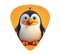 Guitar plectrums 12 pieces set Comfortable in the hand with smooth edges Three thicknesses to match cartoon penguin Printing