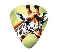 Guitar plectrums 12 pieces set Comfortable in the hand with smooth edges Three thicknesses to match cute funny giraffe Picture
