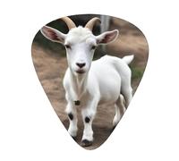 Guitar plectrums 12 pieces set Comfortable in the hand with smooth edges Three thicknesses to match Cute Goat Picture
