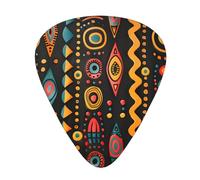 Guitar plectrums 12 pieces set Comfortable in the hand with smooth edges Three thicknesses to match african tribal ethnic texture Printing