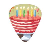 Guitar plectrums 12 pieces set Comfortable in the hand with smooth edges Three thicknesses to match Happy Birthday Picture