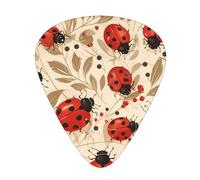 Guitar plectrums 12 pieces set Comfortable in the hand with smooth edges Three thicknesses to match ladybugs pattern infinite speckled Printing