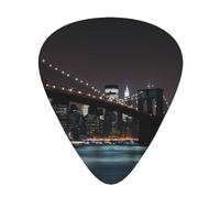 Guitar plectrums 12 pieces set Comfortable in the hand with smooth edges Three thicknesses to match New York Night Picture