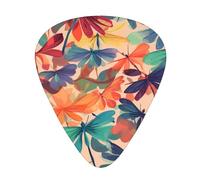 Guitar plectrums 12 pieces set Comfortable in the hand with smooth edges Three thicknesses to match colorful dragonflies Printing