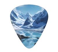 Guitar plectrums 12 pieces set Comfortable in the hand with smooth edges Three thicknesses to match Glaciers of Alaska Pattern