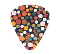 Guitar plectrums 12 pieces set Comfortable in the hand with smooth edges Three thicknesses to match Beautiful Polka Dot Prints