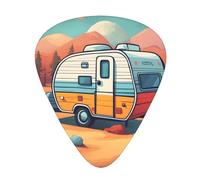 Guitar plectrums 12 pieces set Comfortable in the hand with smooth edges Three thicknesses to match Happy Camper Picture