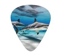 Guitar plectrums 12 pieces set Comfortable in the hand with smooth edges Three thicknesses to match Hammerhead Sharks Picture