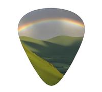 Guitar plectrums 12 pieces set Comfortable in the hand with smooth edges Three thicknesses to match Small rainbow Picture