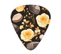 Guitar plectrums 12 pieces set Comfortable in the hand with smooth edges Three thicknesses to match spa stone and rose flowers Printing