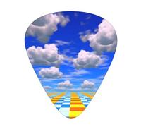 Guitar plectrums 12 pieces set Comfortable in the hand with smooth edges Three thicknesses to match checkered flag racing Printing