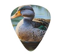 Guitar plectrums 12 pieces set Comfortable in the hand with smooth edges Three thicknesses to match Hd Oil Painting Duck Pattern