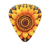 Guitar plectrums 12 pieces set Comfortable in the hand with smooth edges Three thicknesses to match blessed to be called sunflower Printing