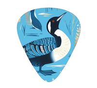 Guitar plectrums 12 pieces set Comfortable in the hand with smooth edges Three thicknesses to match loon birds Printing