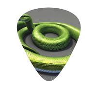 Guitar plectrums 12 pieces set Comfortable in the hand with smooth edges Three thicknesses to match 3D Snake Picture