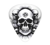 Guitar plectrums 12 pieces set Comfortable in the hand with smooth edges Three thicknesses to match skulls Pattern