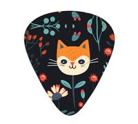 Guitar plectrums 12 pieces set Comfortable in the hand with smooth edges Three thicknesses to match funny cats birds and flowers Printing