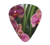 Guitar plectrums 12 pieces set Comfortable in the hand with smooth edges Three thicknesses to match Beautiful blooming orchids Prints