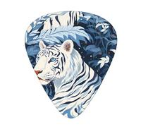 Guitar plectrums 12 pieces set Comfortable in the hand with smooth edges Three thicknesses to match snow white tiger Printing