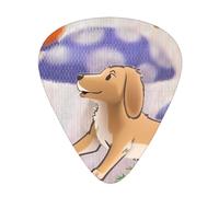 Guitar plectrums 12 pieces set Comfortable in the hand with smooth edges Three thicknesses to match Cartoon mushroom with dog Picture