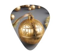 Guitar plectrums 12 pieces set Comfortable in the hand with smooth edges Three thicknesses to match Christmas Ball Golden Bell Picture