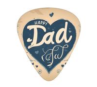 Guitar plectrums 12 pieces set Comfortable in the hand with smooth edges Three thicknesses to match Fathers Day Love Dad Prints
