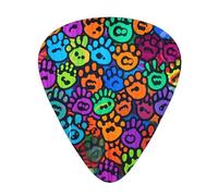Guitar plectrums 12 pieces set Comfortable in the hand with smooth edges Three thicknesses to match pawful paws print Printing