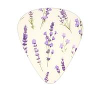 Guitar plectrums 12 pieces set Comfortable in the hand with smooth edges Three thicknesses to match lavender flower Printing