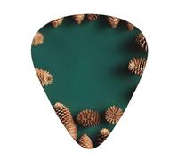 Guitar plectrums 12 pieces set Comfortable in the hand with smooth edges Three thicknesses to match Pine Cone Border Picture