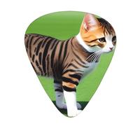 Guitar plectrums 12 pieces set Comfortable in the hand with smooth edges Three thicknesses to match Play ball kitty Picture