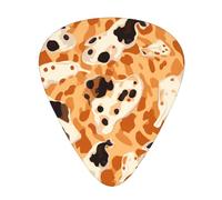 Guitar plectrums 12 pieces set Comfortable in the hand with smooth edges Three thicknesses to match brown cow spots Printing
